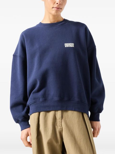 American Vintage Plizzy long-sleeve sweatshirt - Blue