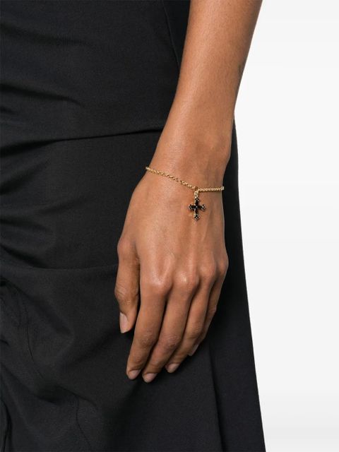 Dolce & Gabbana cross-charm rolo-chain bracelet - Gold