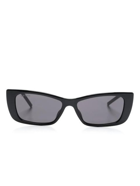 Gucci Eyewear logo-plaque sunglasses - Black - zdjęcie produktu nr 1