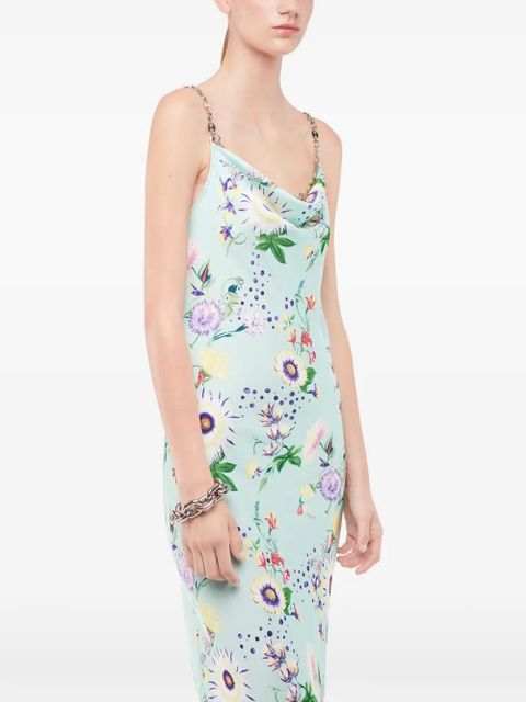 Rabanne floral chain dress - Green