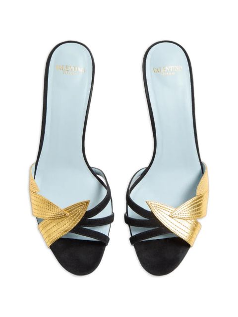 Valentino Garavani Foliefoliage sandals - Black