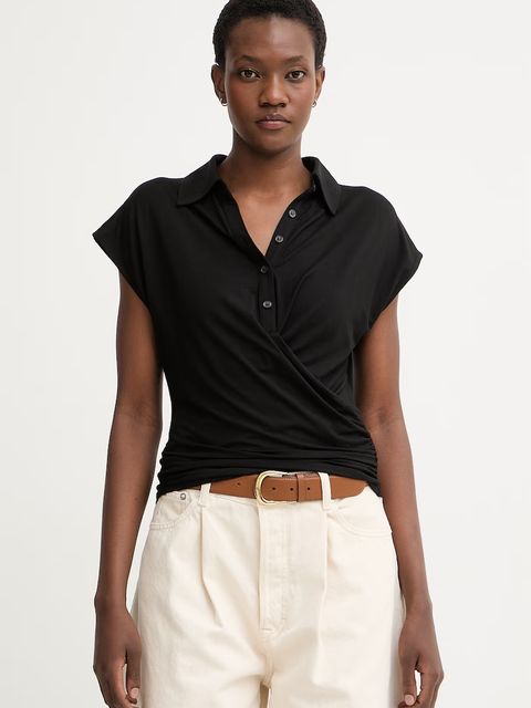Sisley polo damskie z wiskozy - zdjęcie produktu nr 1
