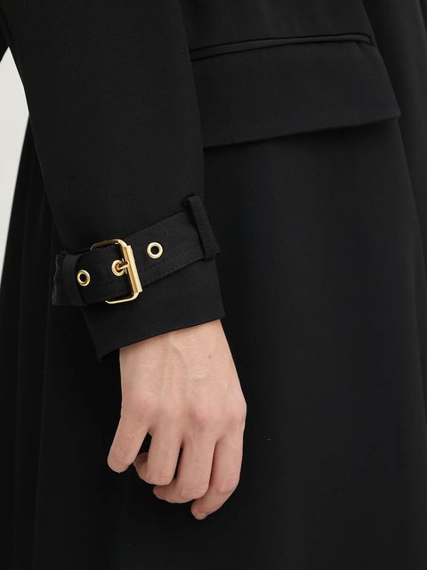 Marciano by Guess trencz z domieszką wełny NINA damski kolor czarny przejściowy dwurzędowy 5YGL03 7340A