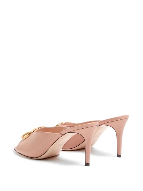 Valentino Garavani VLogo Signature kidskin slide sandals 80mm - Pink