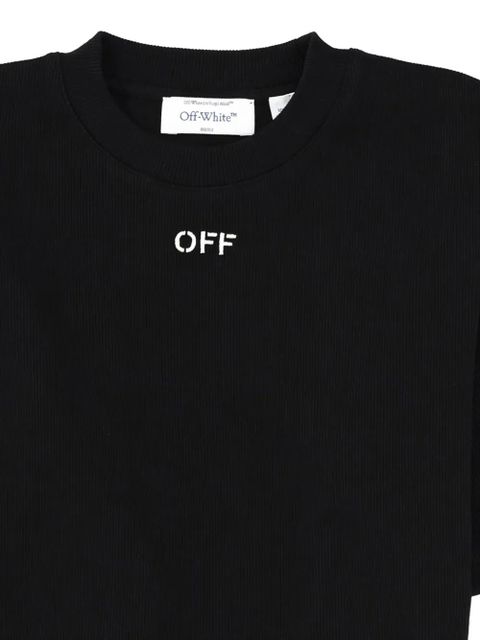 Off-White logo-detail cropped T-shirt - Black - zdjęcie produktu nr 2