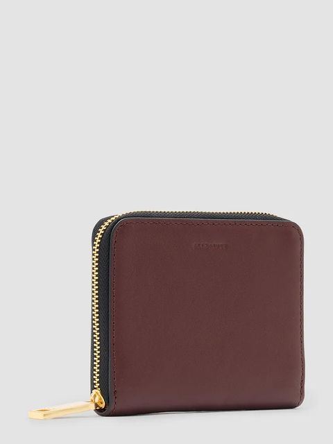 AllSaints portfel skórzany LENA HEX damski kolor czerwony W130XC