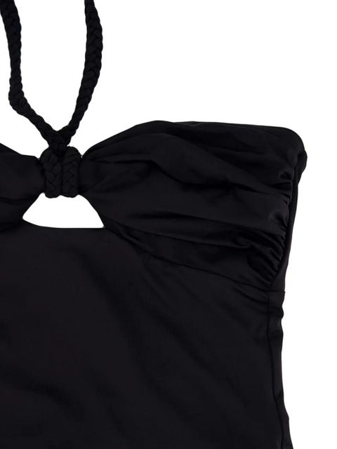Johanna Ortiz braided-strap halterneck swimsuit - Black