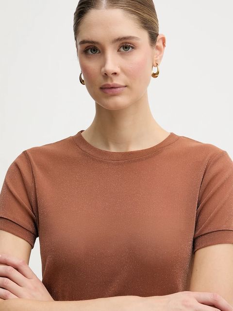 United Colors of Benetton t-shirt damski kolor brązowy 33UXD10B8