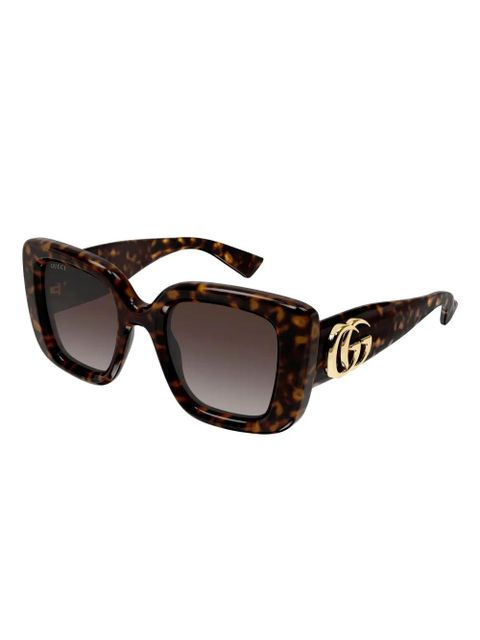 Gucci Eyewear GG1975S logo geometric sunglasses - Brown