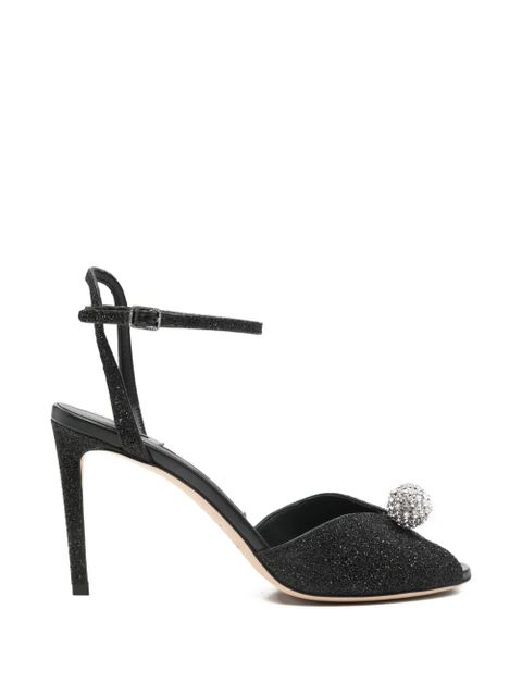 Jimmy Choo Sacora glitter heeled sandals - Black - zdjęcie produktu nr 1