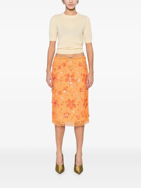 Gucci sequin-embellished midi skirt - Orange - zdjęcie produktu nr 2