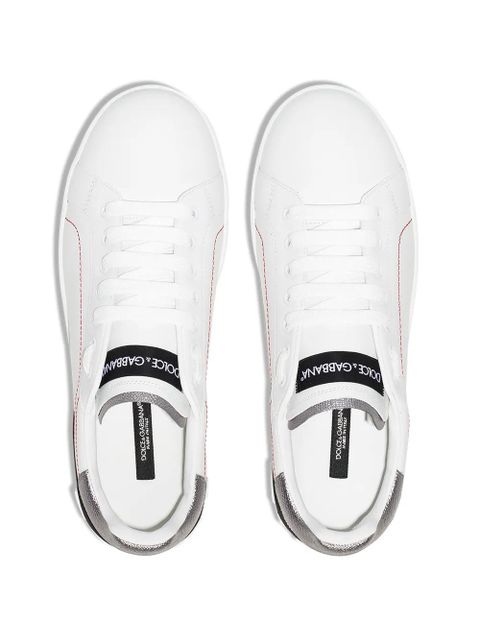Dolce & Gabbana Portofino leather sneakers - White