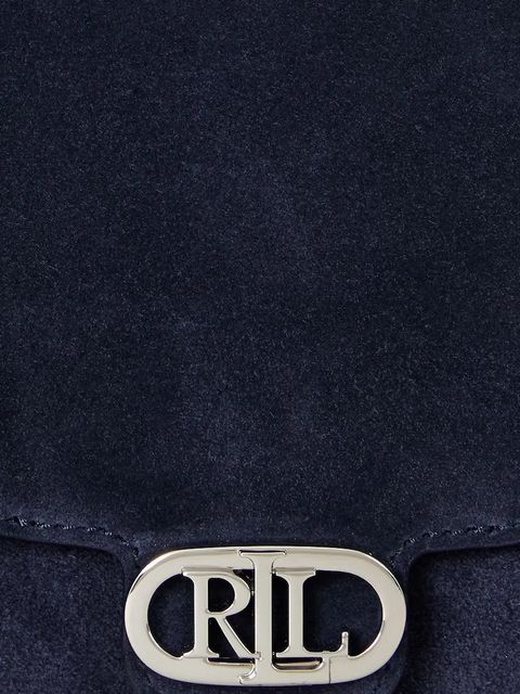 Lauren Ralph Lauren kopertówka zamszowa kolor granatowy 432980761