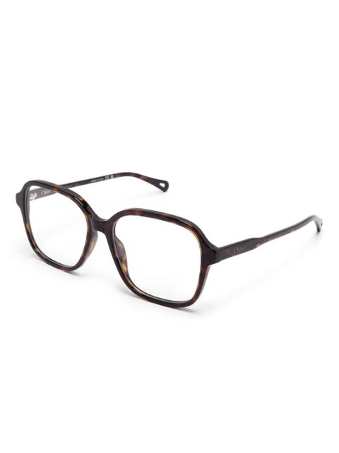 Chloé Eyewear square-frame glasses - Brown - zdjęcie produktu nr 2