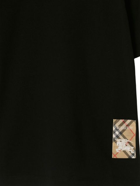 Burberry check-patch T-shirt - Black