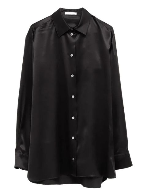 The Row long-sleeve silk shirt - Black - zdjęcie produktu nr 1