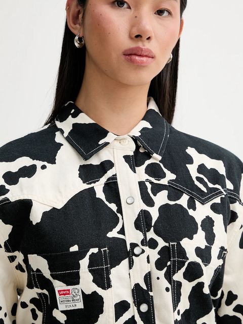 Levi's koszula x Toy Story damska kolor czarny relaxed z kołnierzykiem klasycznym 0034F