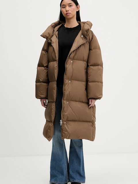 Tommy Hilfiger kurtka puchowa kolor brązowy zimowa WW0WW47745 - zdjęcie produktu nr 1