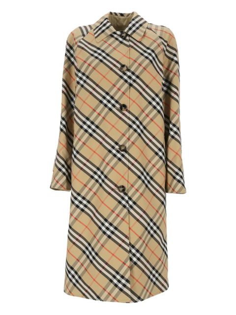 Burberry check belted coat - Brown - zdjęcie produktu nr 1