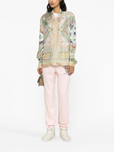 Casablanca Tennis Club-embroidery track pants - Pink - zdjęcie produktu nr 2