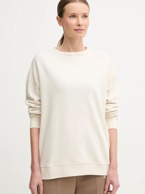 Puma bluza damska kolor beżowy gładka 685401 - zdjęcie produktu nr 1