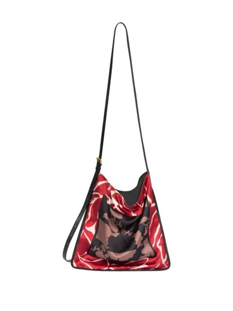 DRIES VAN NOTEN small graphic-print shoulder bag - Red