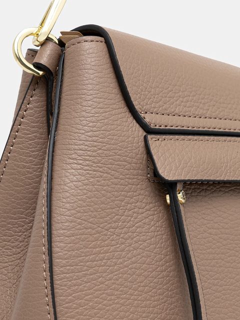 Gianni Chiarini torebka skórzana HELENA ROUND kolor beżowy BS 6037/COMM GRN-NA