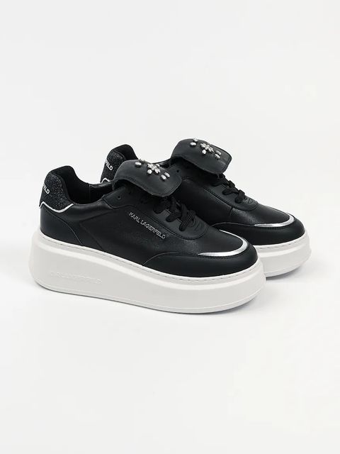 Karl Lagerfeld sneakersy skórzane ANAKAPRI damskie kolor czarny KL63519S - zdjęcie produktu nr 2