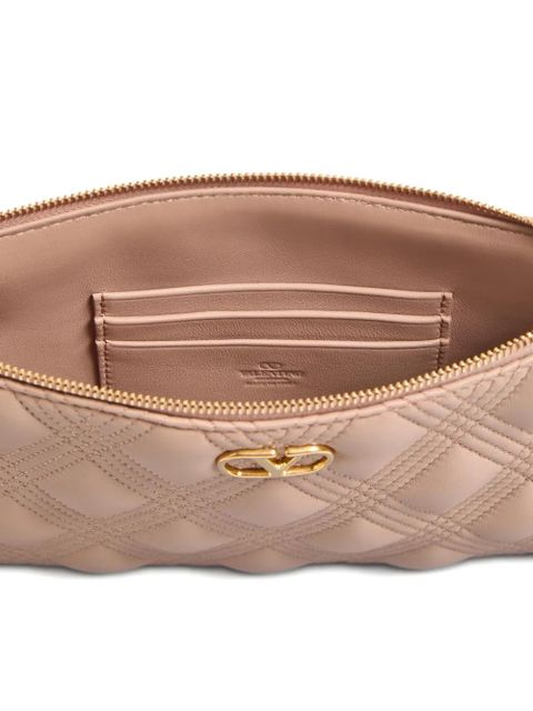Valentino Garavani Quiltie 67 leather clutch bag - Pink