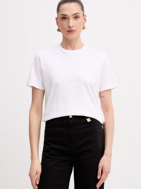 Elisabetta Franchi t-shirt damski bawełniany - zdjęcie produktu nr 2