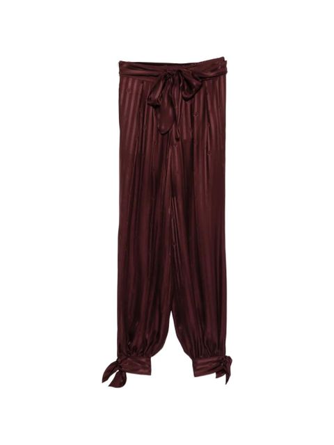ZIMMERMANN striped tie-detail trousers - Red - zdjęcie produktu nr 1