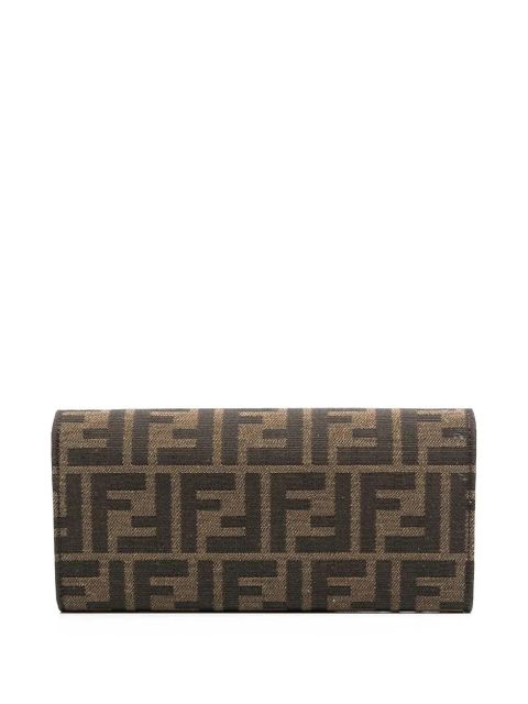 FENDI FF-print wallet - Brown