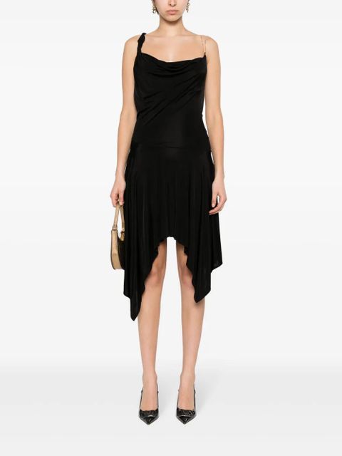 PINKO asymmetric cowl-neck midi dress - Black - zdjęcie produktu nr 2