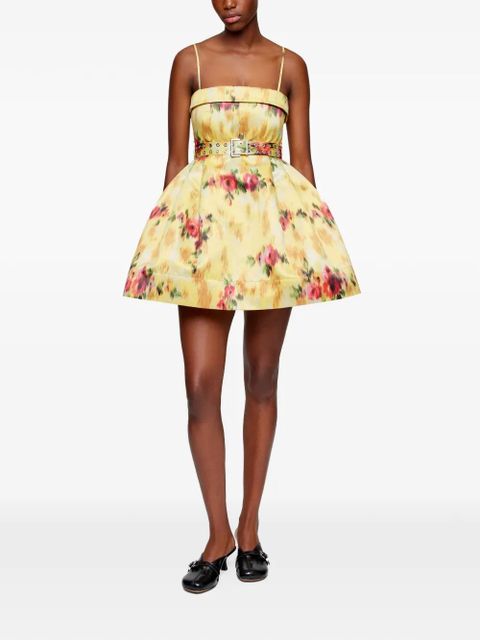 GANNI floral belted mini dress - Yellow - zdjęcie produktu nr 2
