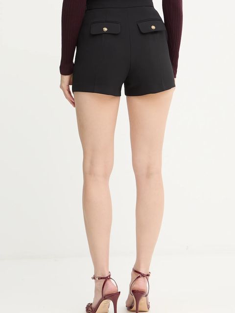 Elisabetta Franchi szorty damskie kolor czarny gładkie high waist SH01757E2 - zdjęcie produktu nr 2