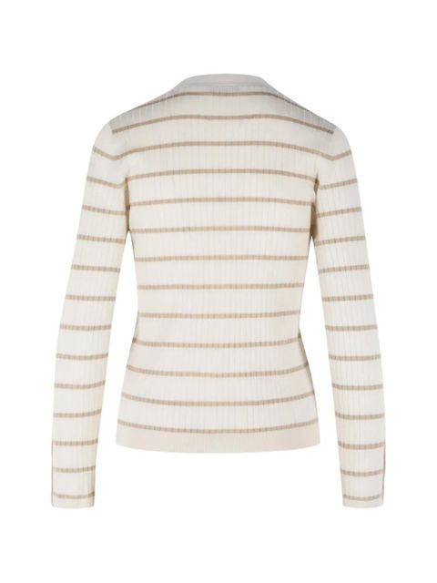 Max Mara Pedale striped V-neck cardigan - Neutrals - zdjęcie produktu nr 2