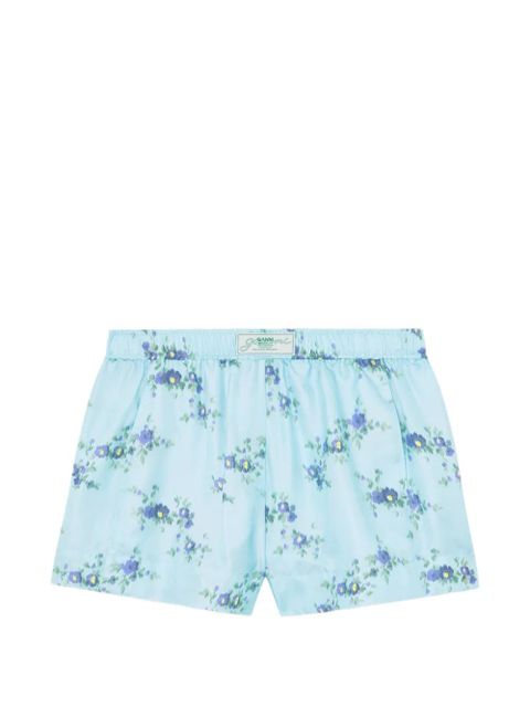 GANNI floral-print shorts - Blue - zdjęcie produktu nr 1