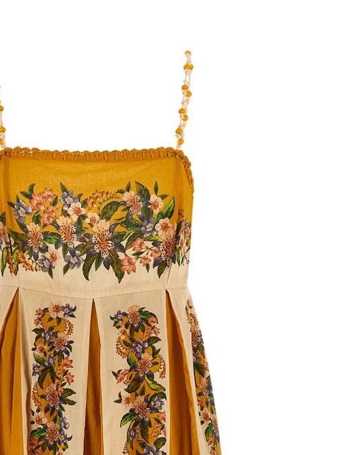 FARM Rio Sand Hilo striped floral-print maxi dress - Yellow