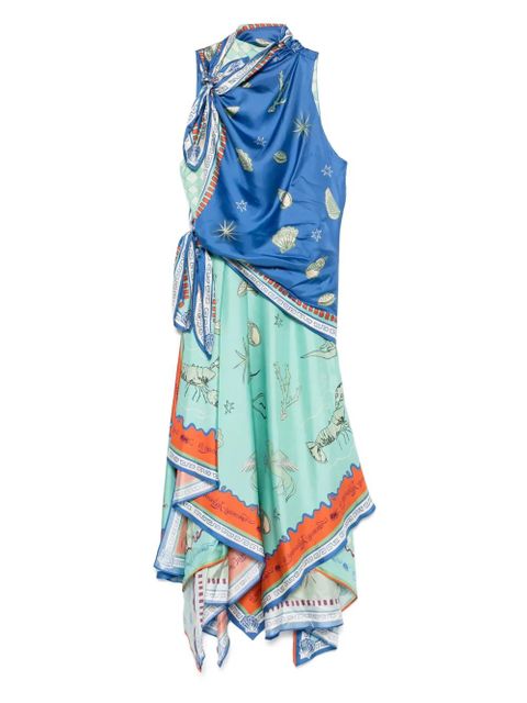 ALEMAIS Surrealist Summer Scarf dress - Blue - zdjęcie produktu nr 1