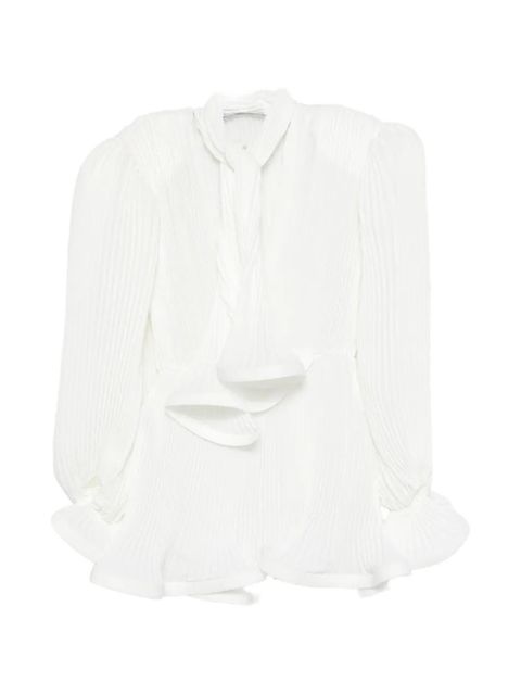 Rowen Rose pleated puffy mini dress - White - zdjęcie produktu nr 1