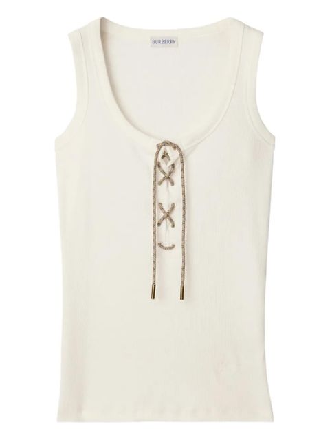 Burberry adjustable-drawcord tank top - Neutrals - zdjęcie produktu nr 1