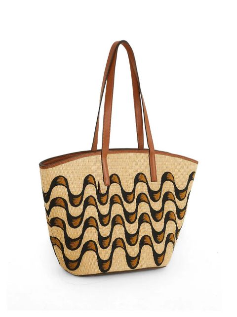 FARM Rio raffia print tote bag - Neutrals - zdjęcie produktu nr 2