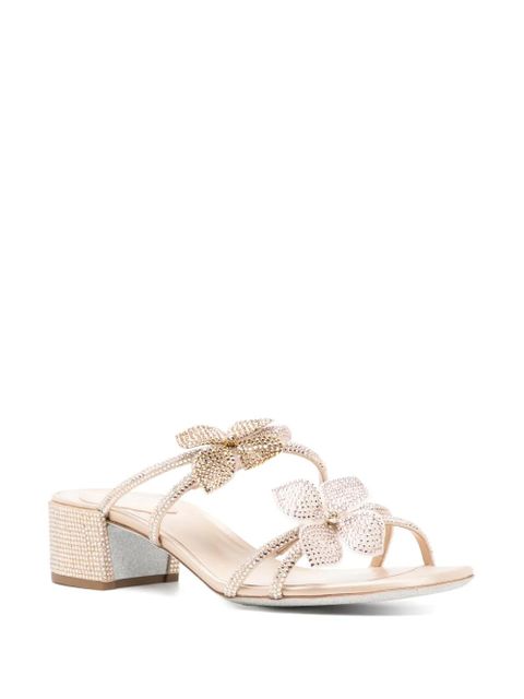 René Caovilla crystal-embellished 50mm sandals - Gold - zdjęcie produktu nr 2