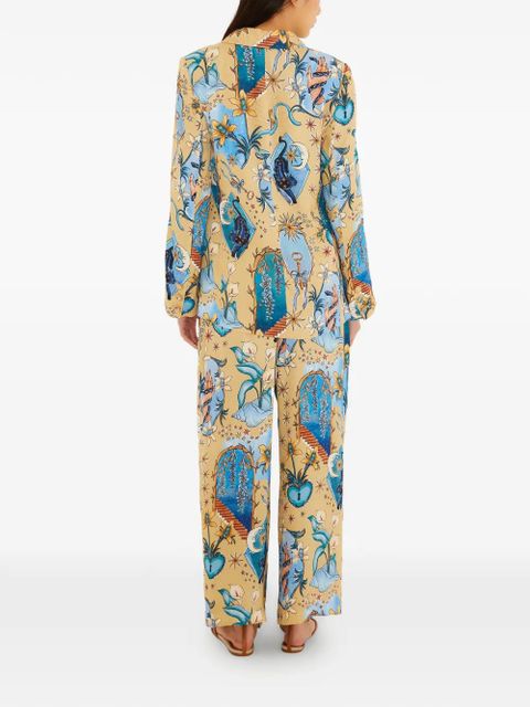 FARM Rio floral trousers - Neutrals - zdjęcie produktu nr 2