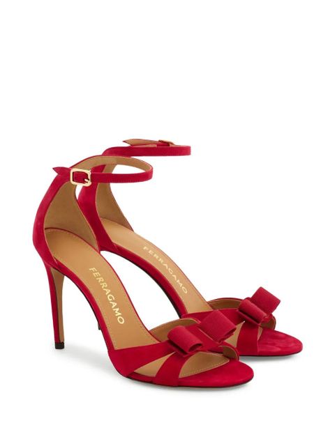 Ferragamo 90mm Vara-bow sandals - Red