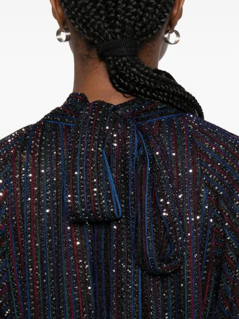 Missoni striped sequin-embellished dress - Blue