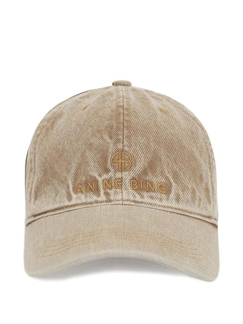 ANINE BING Jeremy logo-embroidered baseball cap - Neutrals - zdjęcie produktu nr 1