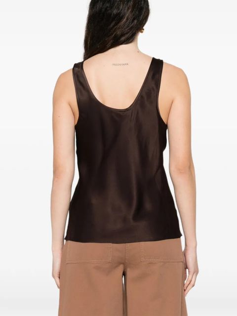 ANINE BING scoop-neck top - Brown