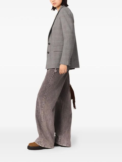 Maje chain-link straight-leg jeans - Grey