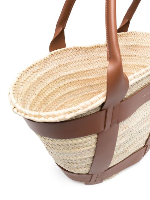 DeMellier The Santorini raffia tote bag - Neutrals